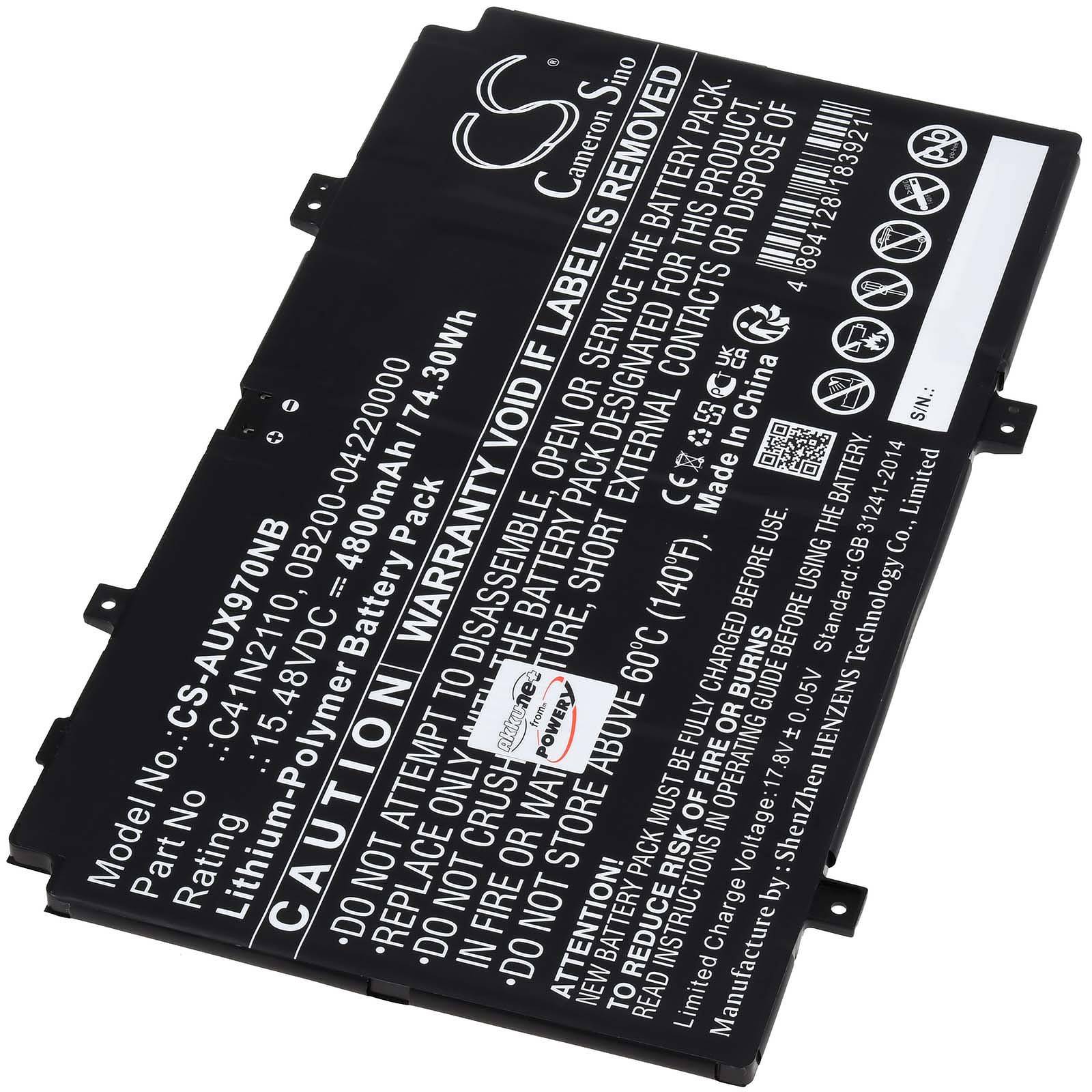 Powery Akku für Asus Zenbook 17 Fold OLED Laptop, 15,48V, Li-Polymer