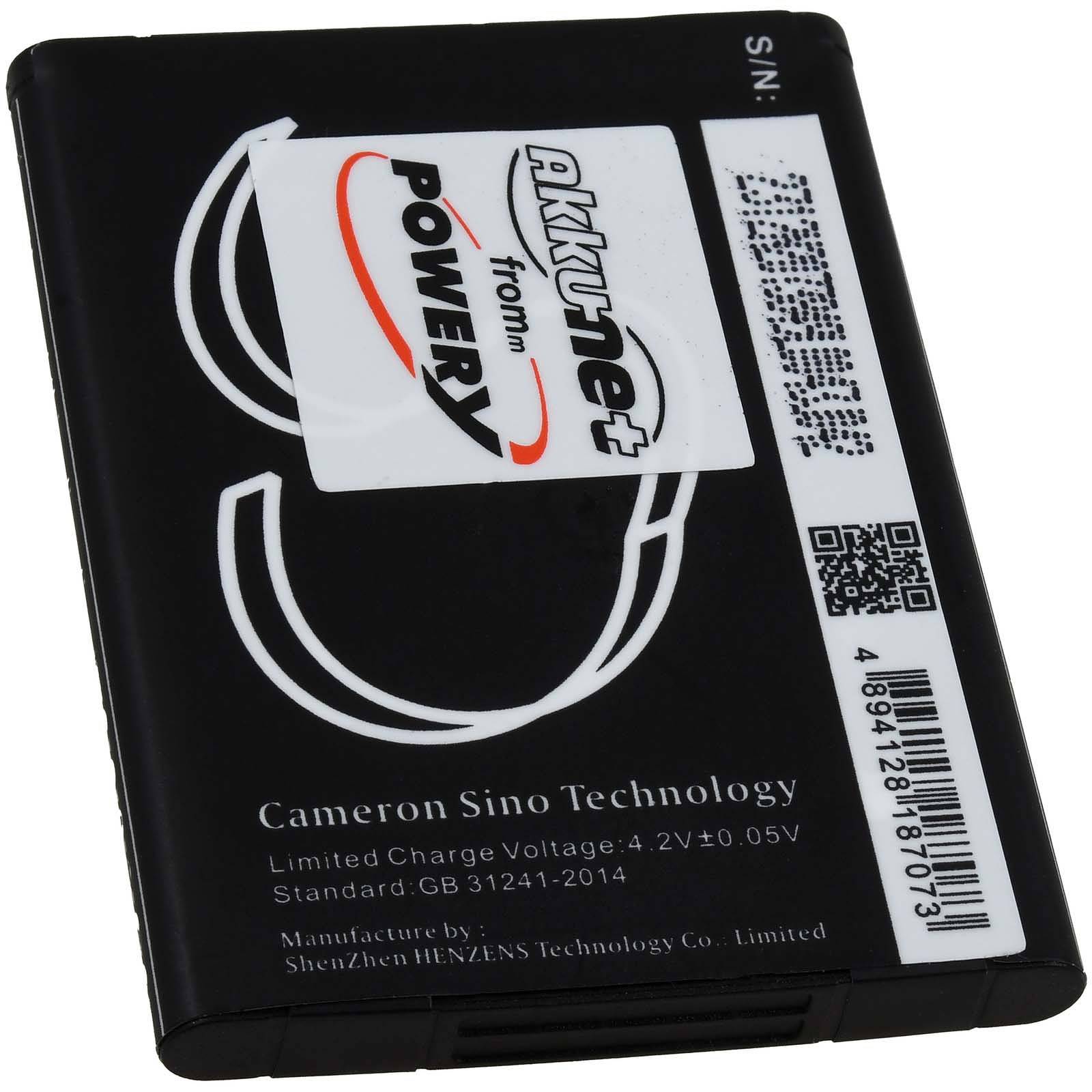 Powery Akku passend für Seniorenhandy Emporia Flip V221, Active Glam, Typ AK-V221, 3,7V, Li-Ion