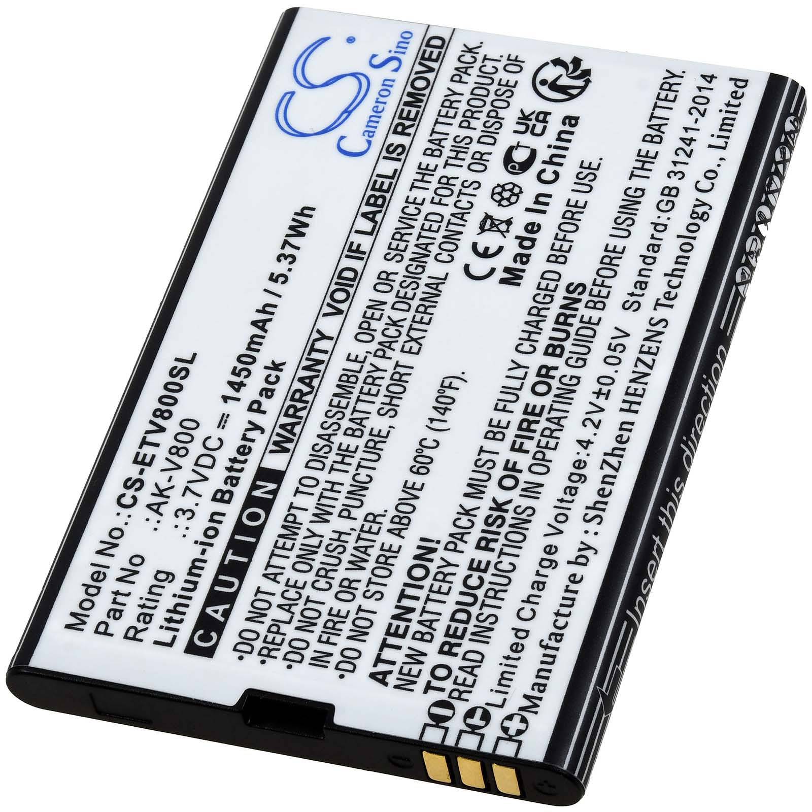 Powery Akku kompatibel mit Emporia Typ AK-V800, 3,7V, Li-Ion