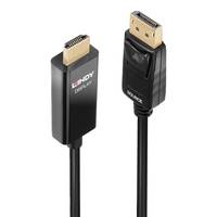 Lindy 40924 Videokabel-Adapter 0,5 m DisplayPort HDMI Typ A (Standard) Schwarz Multimedia-Technik