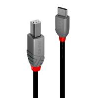Lindy 36942 USB Kabel USB 2.0 2 m USB C USB B Schwarz Multimedia-Technik USB-Kabel