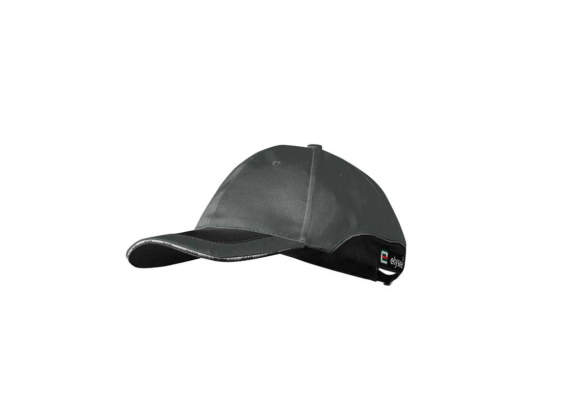 JOHN, Cap, Elysee, 65% Polyester, 35% Baumwolle, Grau/Schwarz