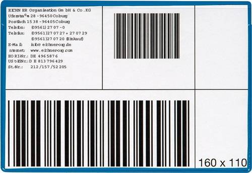 Eichner Organisation GmbH & Co. KG Etikettentasche B160xH110mm magn.10St./Pack EICHNER 9218-04190