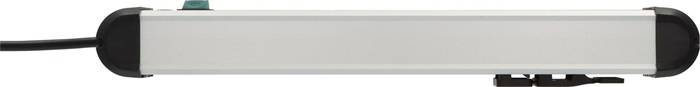 Steckdosenleiste Premium-Alu-Line 8fach Kabel-L.3m silber/schwarz m.Schalter