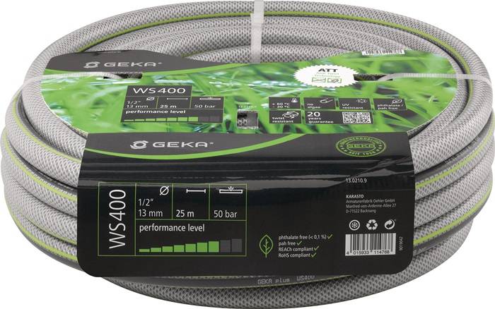 GEKA 13.0214.9 Wasserschlauch WS400 Länge 25 m Innen-Ø 19 mm Außen-Ø 24,2 mm