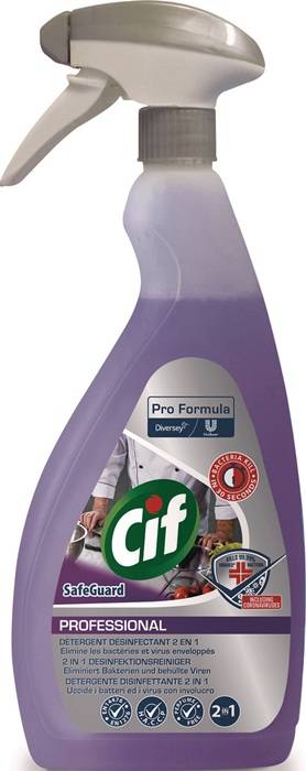 Lila Cif Professional Sprühflasche mit Etikett 