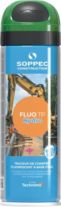 Baustellenmarkierspray Fluo TP Hydro neongrün 500ml Spraydose SOPPEC