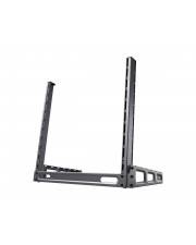 MikroTik 19" 10HE Desktop Rack Ein Desktop-Rack mit einstellbarem Winkel und zusätzlichem Platz für das Kabelmanagement.Montieren Sie es unter den