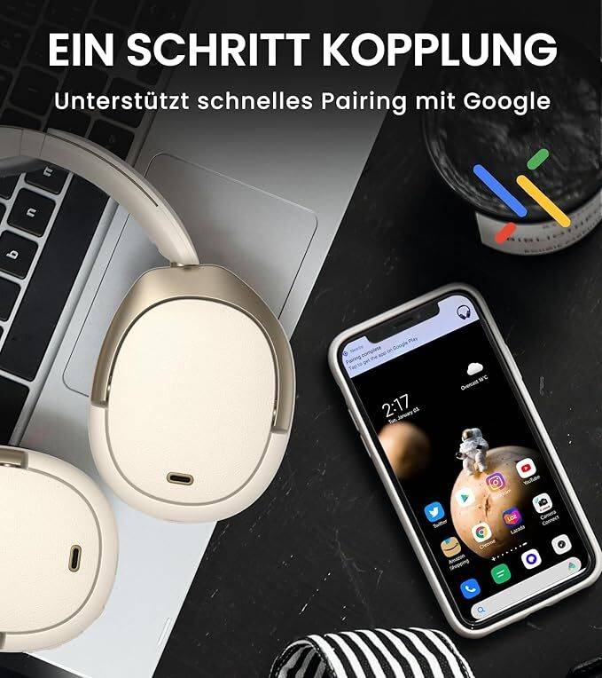 Edifier WH950NB Hybrid Active Noise Cancelling Kopfhörer -Hi-Res Audio, 55H Playtime mit Faltbarer drahtloser Over-Ear Bluetooth V5.3 Kopfhörer - El