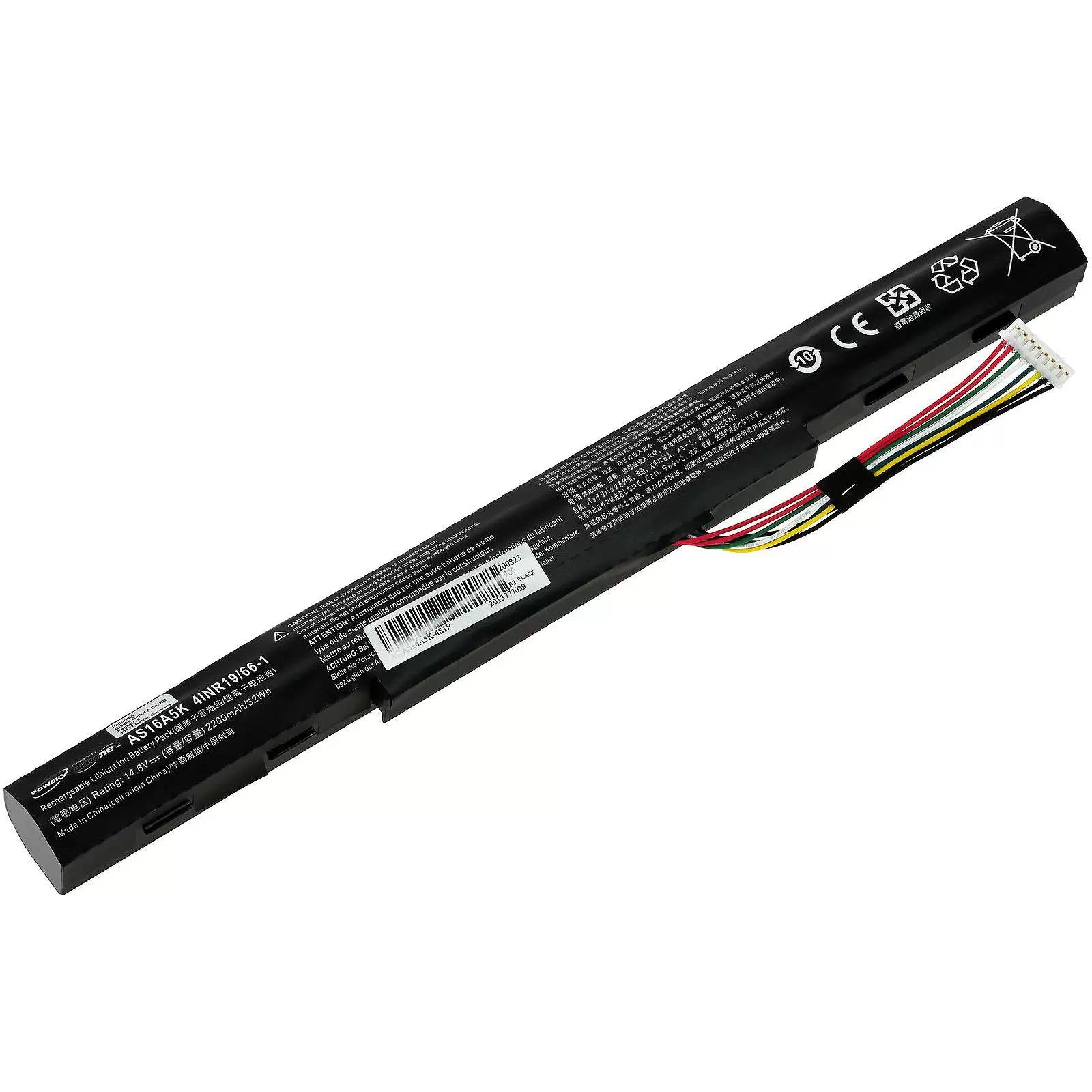 Akku für Laptop Acer Aspire E5-575G / E5-523G / Typ AS16A5K - 14,6V - 2200 mAh