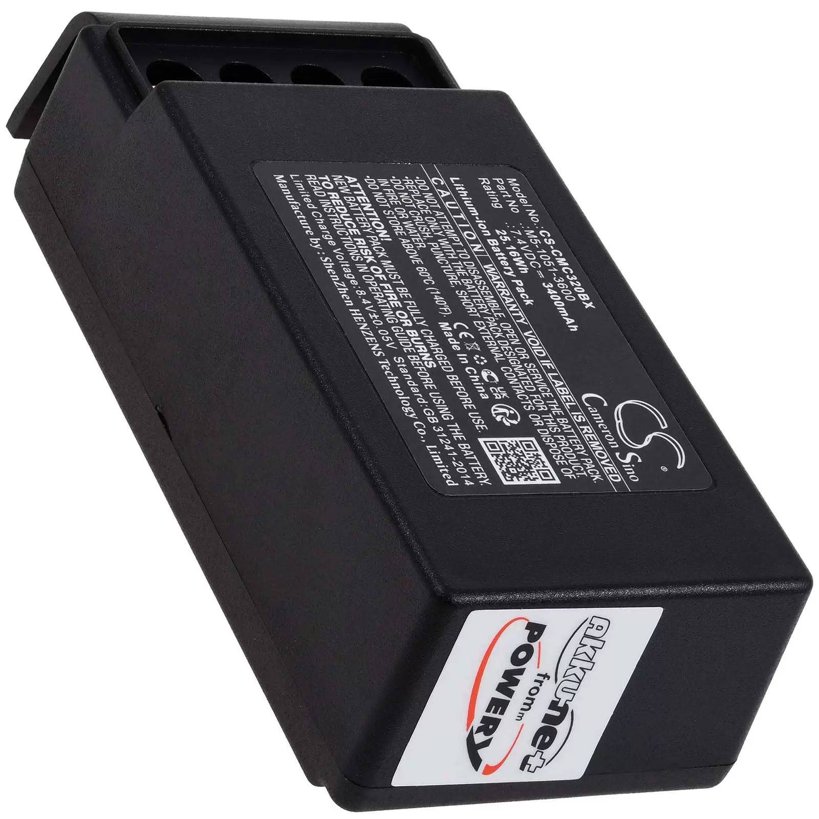 Powerakku passend für Kran-Funkfernsteuerung Cavotec MC-3000,MC-3, Typ M5-1051-3600, nur 2 Kontakte - 7,4V - 3400 mAh