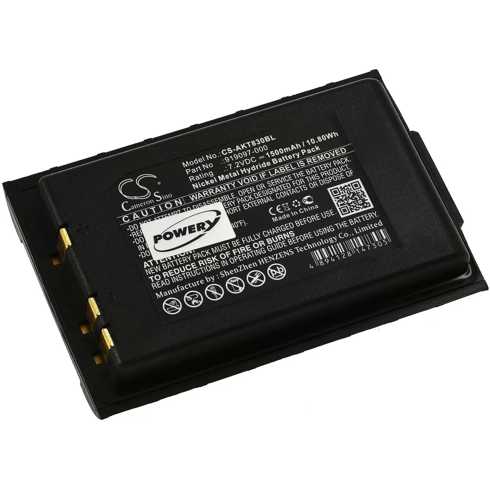 Akku passend für Kransteuerung Akerströms Jupiter 100J / Jupiter 150J / Typ 919097-000 u.a. - 7,2V - 1500 mAh