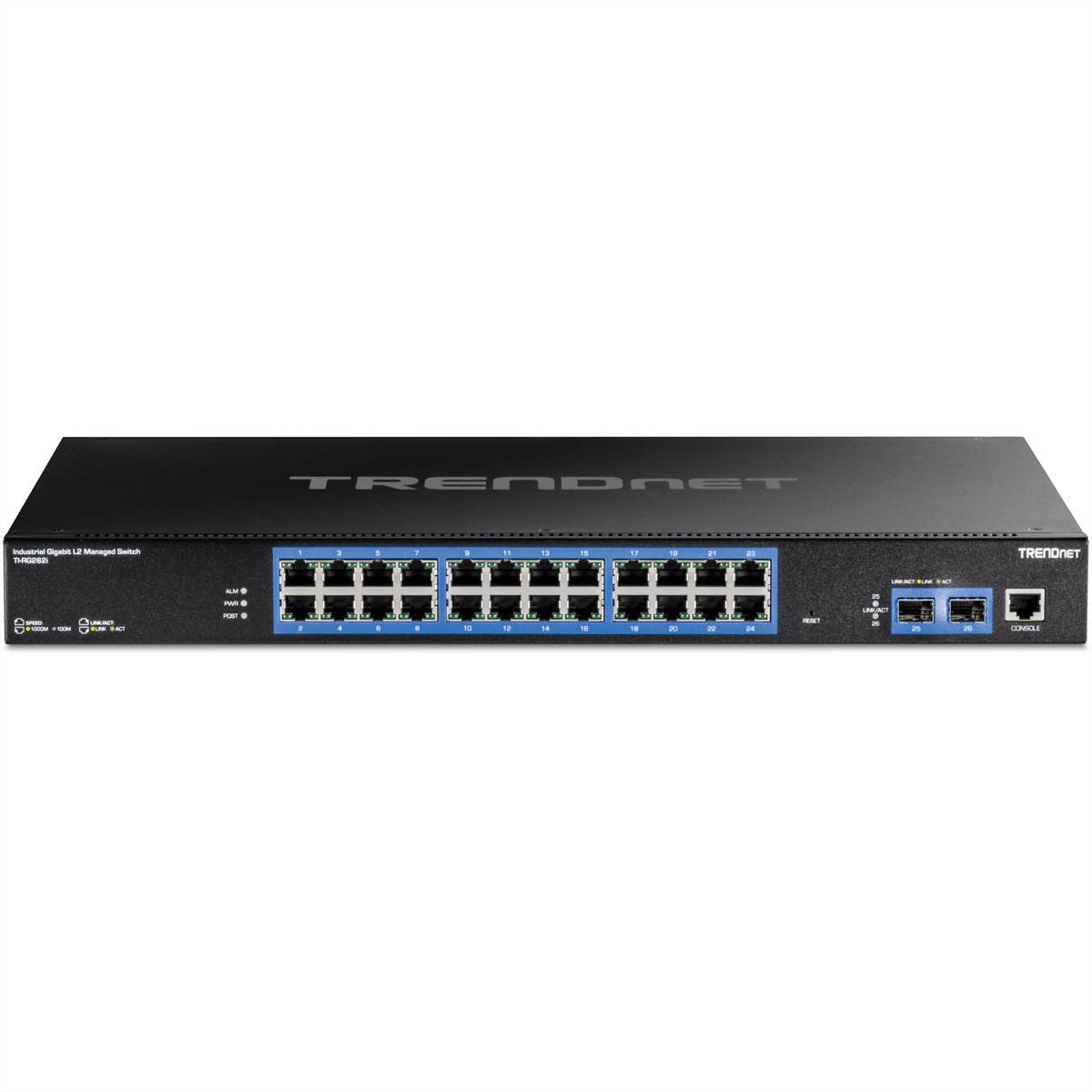 TRENDnet TI-RG262i Rackmount Switch, 26-Port Industrial Gigabit L2 Managed