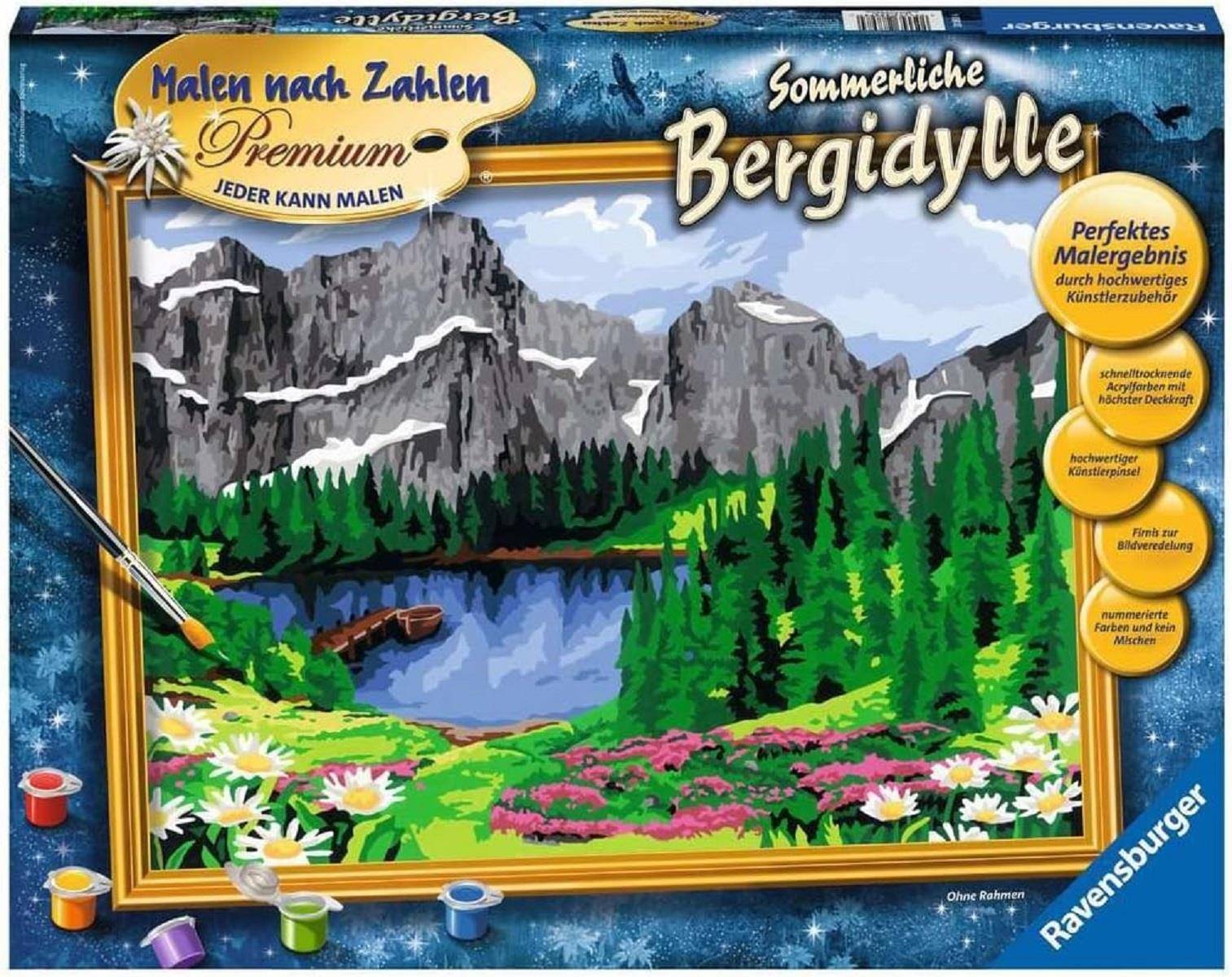 Ravensburger Malen nach Zahlen 28898 - Sommerliche Bergidylle