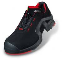 Uvex 85162, Unisex, Erwachsener, Sicherheitsschuhe, Schwarz, Rot, ESD, S3, SRC, Speed-Schnürsenkel