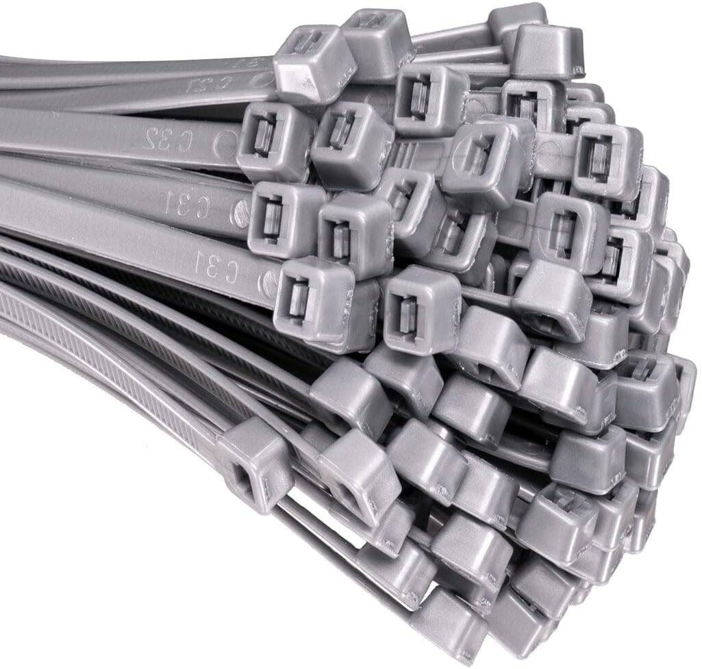 Kabelbinder 500 Stück grau UV beständig Universalbinder 2,5 x 100 mm