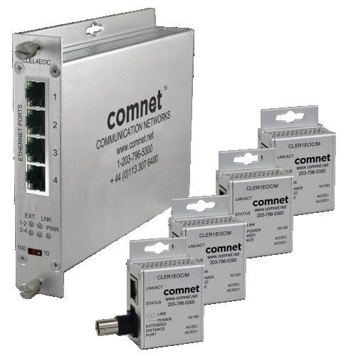 Vanderbilt Vanderbilt CLEK41EOC, 4CH ETH OVER COAX KIT W/PSU'S (NO POE)