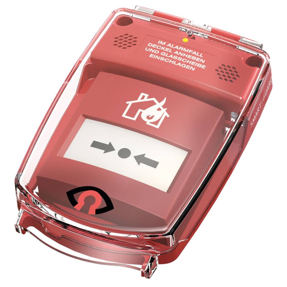 GfS e-Cover®, zur Abdeckung eines Handauslösetasters, rot, 90x90mm