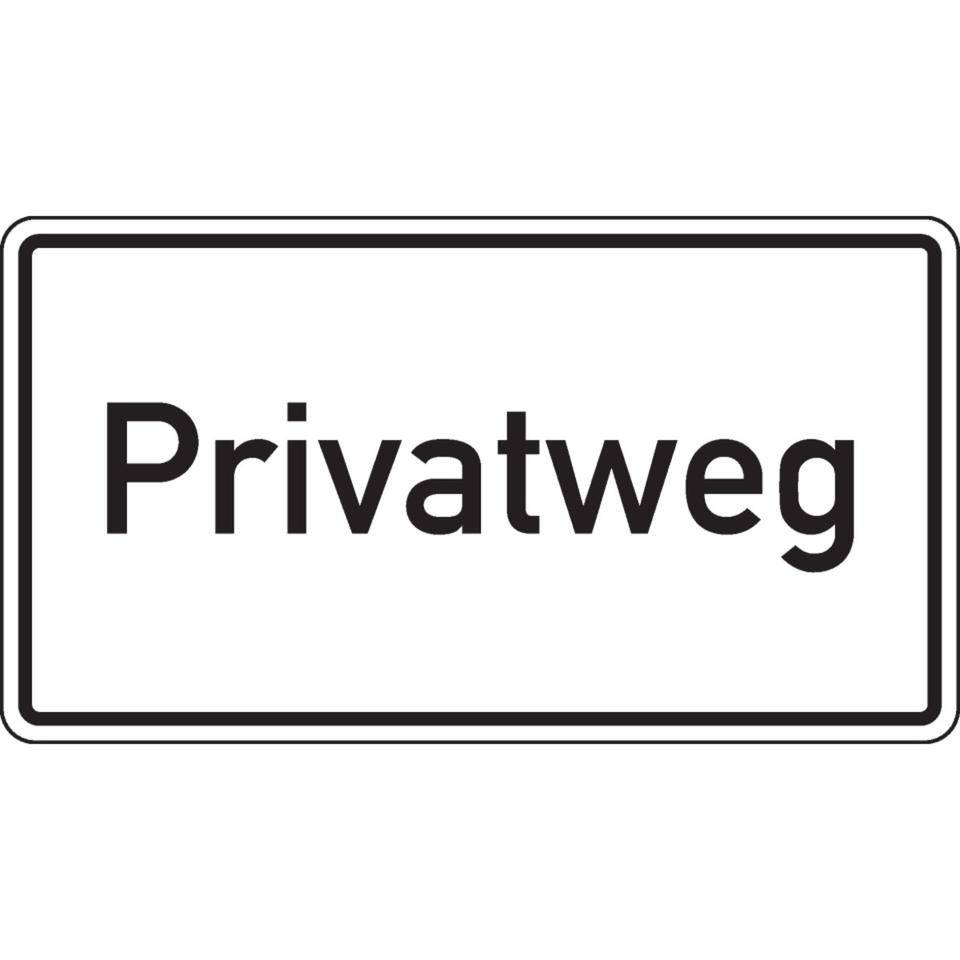 Hinweisschild Privatweg, DIN 67520, Aluminium RA1i, 600x330mm