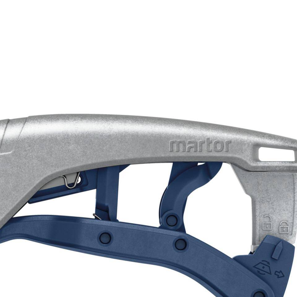 MARTOR Sicherheitsmesser SECUNORM 610 XDR, silber/blau, Aluminium, 139g