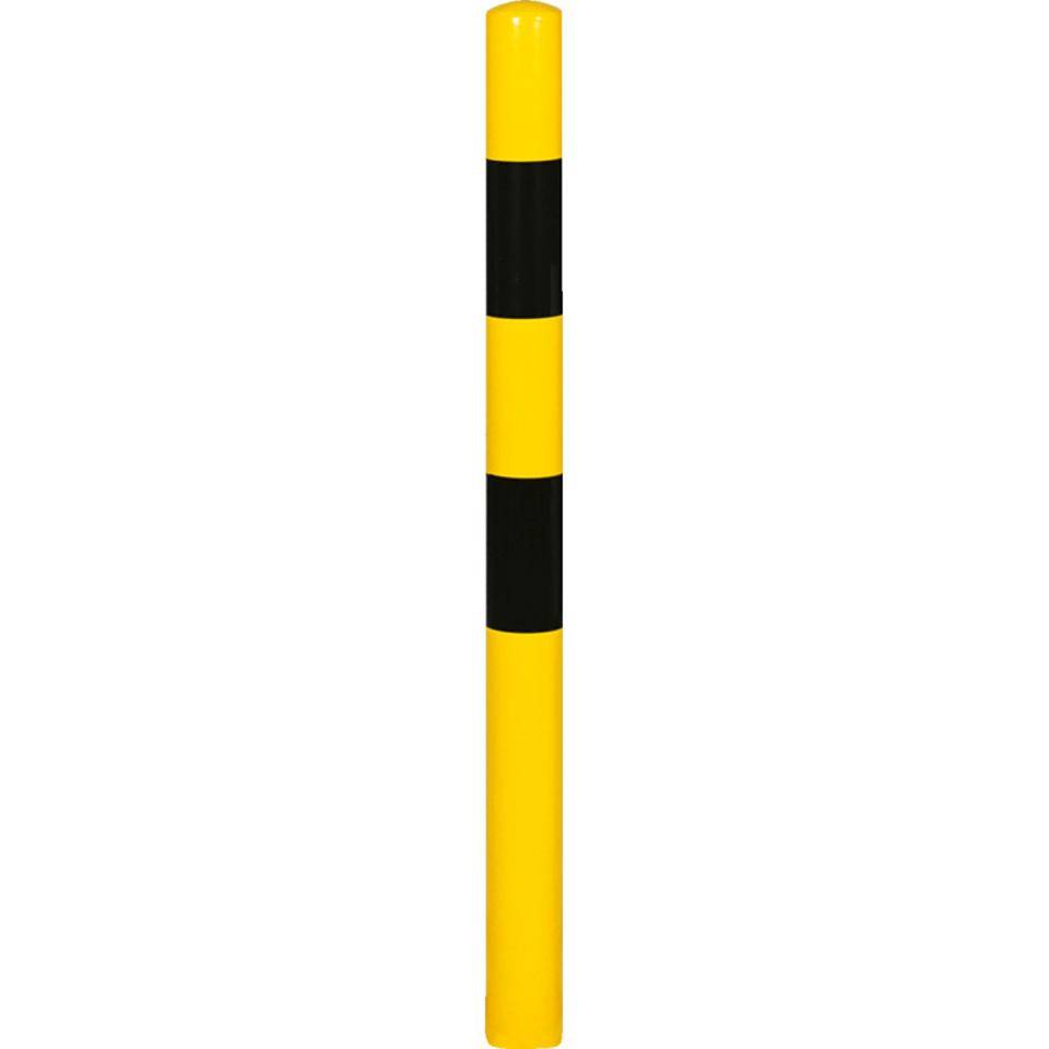 K.57 Schutzpfosten XL, zum Einbetonieren, gelb/schwarz, Stahl, 1400mm (1000mm ü.Flur), inkl. Bodenanker