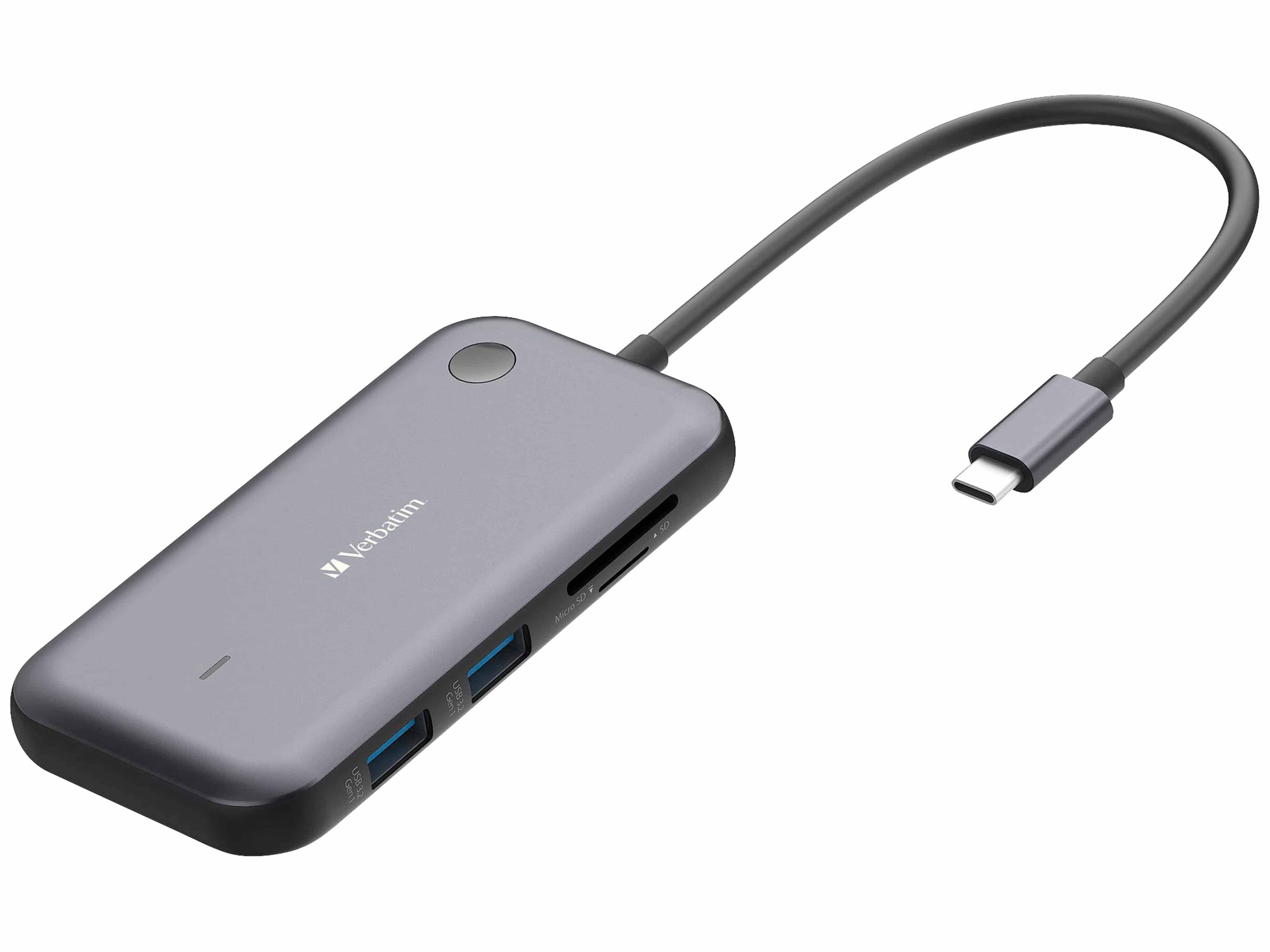 Verbatim Share My Screen 1080p USB-Wireless Adapter WDA-01, USB-C, HDMI, Full HD5, 2x USB 3.2-A, SD, microSD