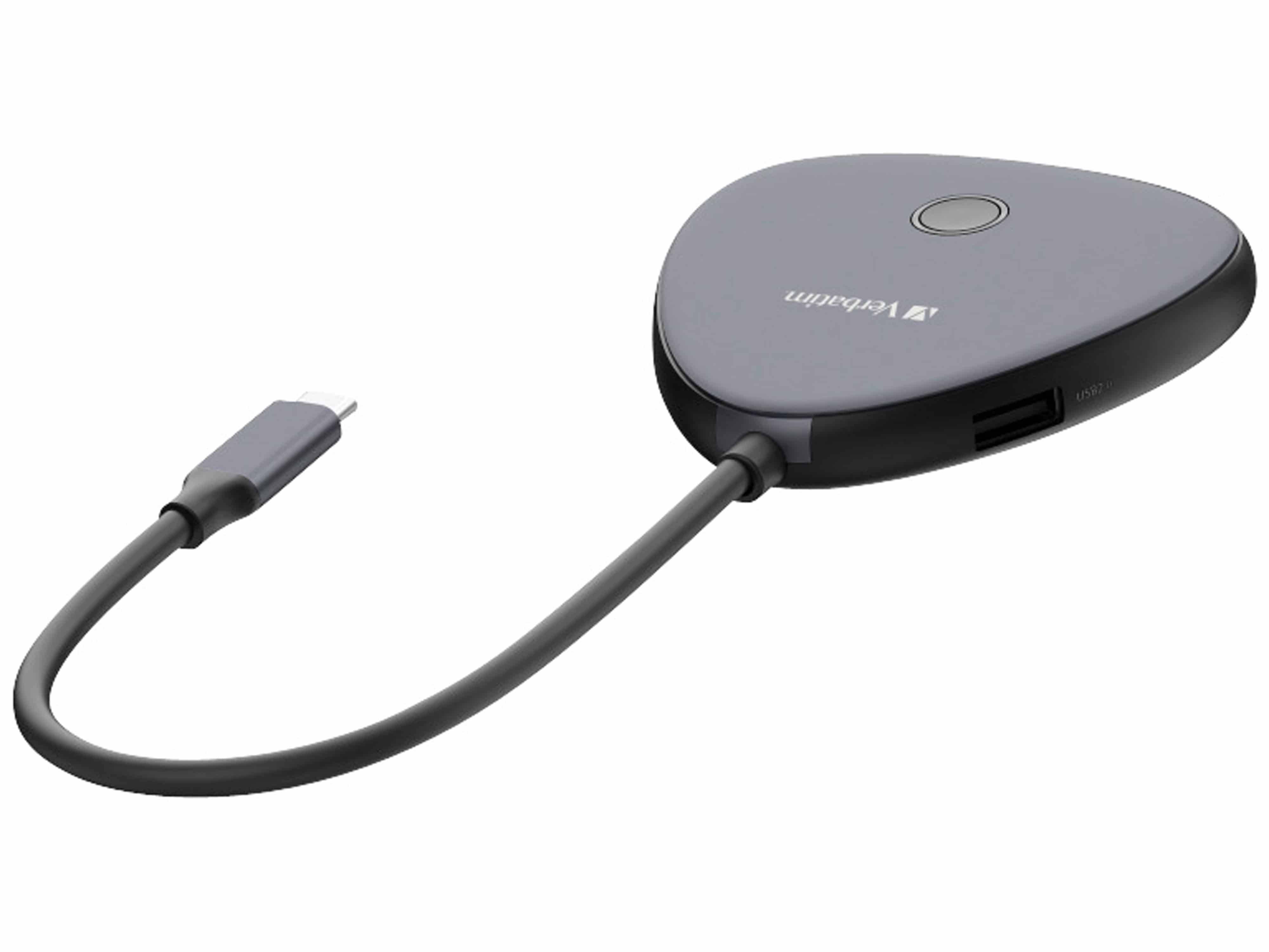 Verbatim Share My Screen USB-Wireless Adapter WDA-02, USB-C, HDMI, USB 2.0-A, Kabel