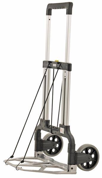 Gepäckkarre, Sackkarre,Vollgummiräder, 570x540x1090mm, Tragfähigkeit 125 kg, grau/schwarz