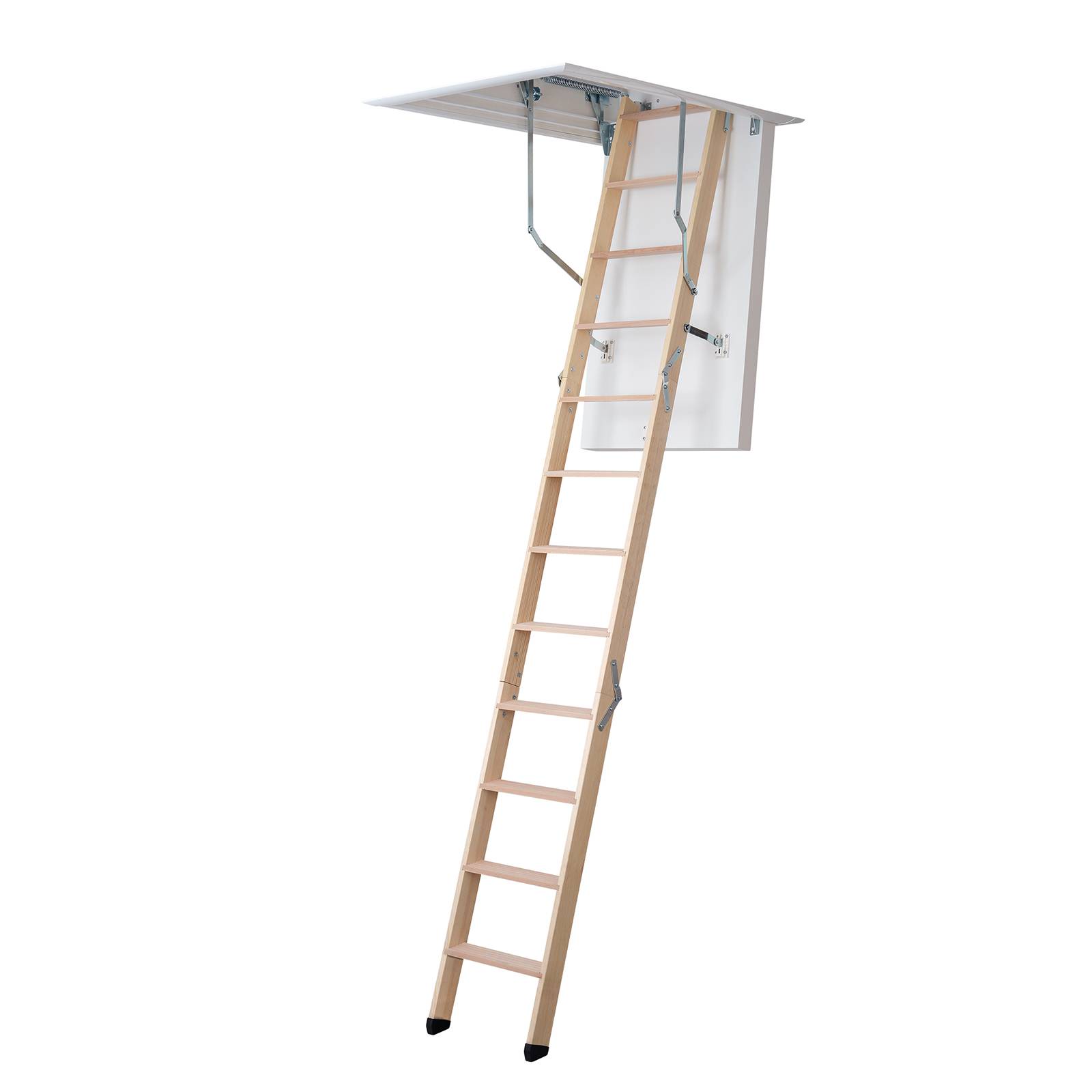 Dolle Bodentreppe clickFIX® 3-teilig bis 274cm Raumhöhe mit U-Wert 0,49 Deckenöffnung 140x60cm