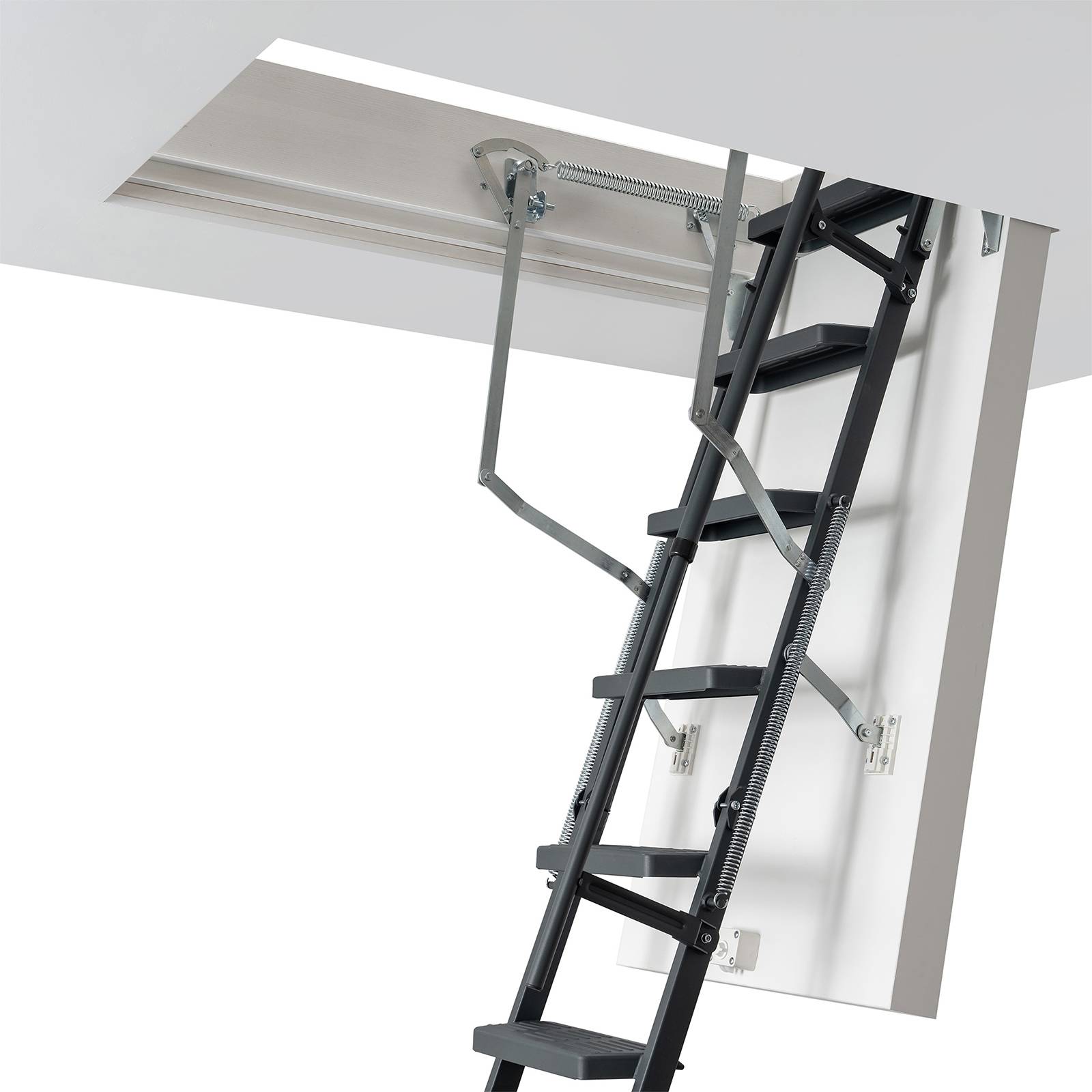 Dolle Bodentreppe clickFIX® comfort 3-teilig bis 244-264cm Raumhöhe mit U-Wert 0,49 Deckenöffnung 120x70cm