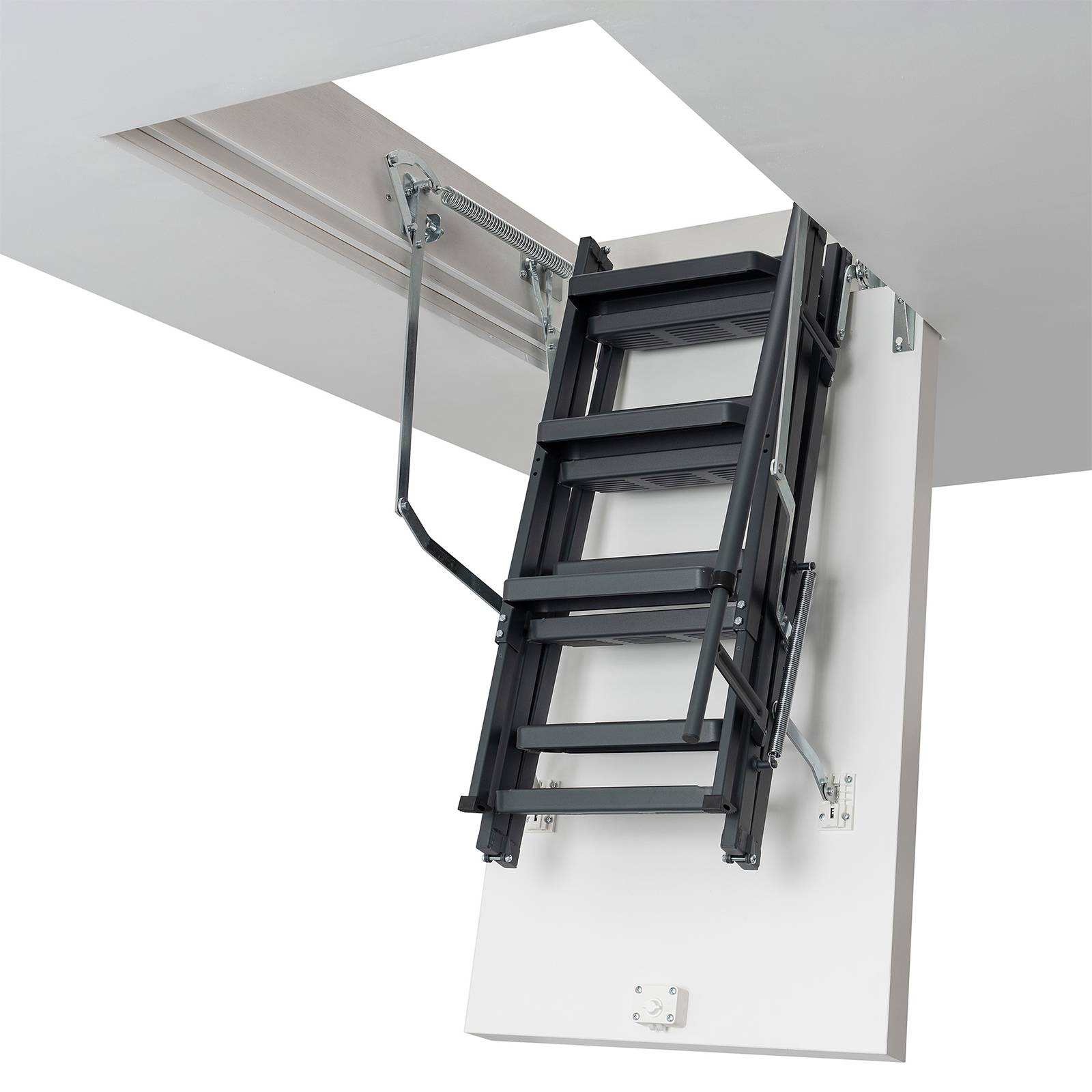 Dolle Bodentreppe clickFIX® comfort 3-teilig bis 244-264cm Raumhöhe mit U-Wert 0,49 Deckenöffnung 130x70cm