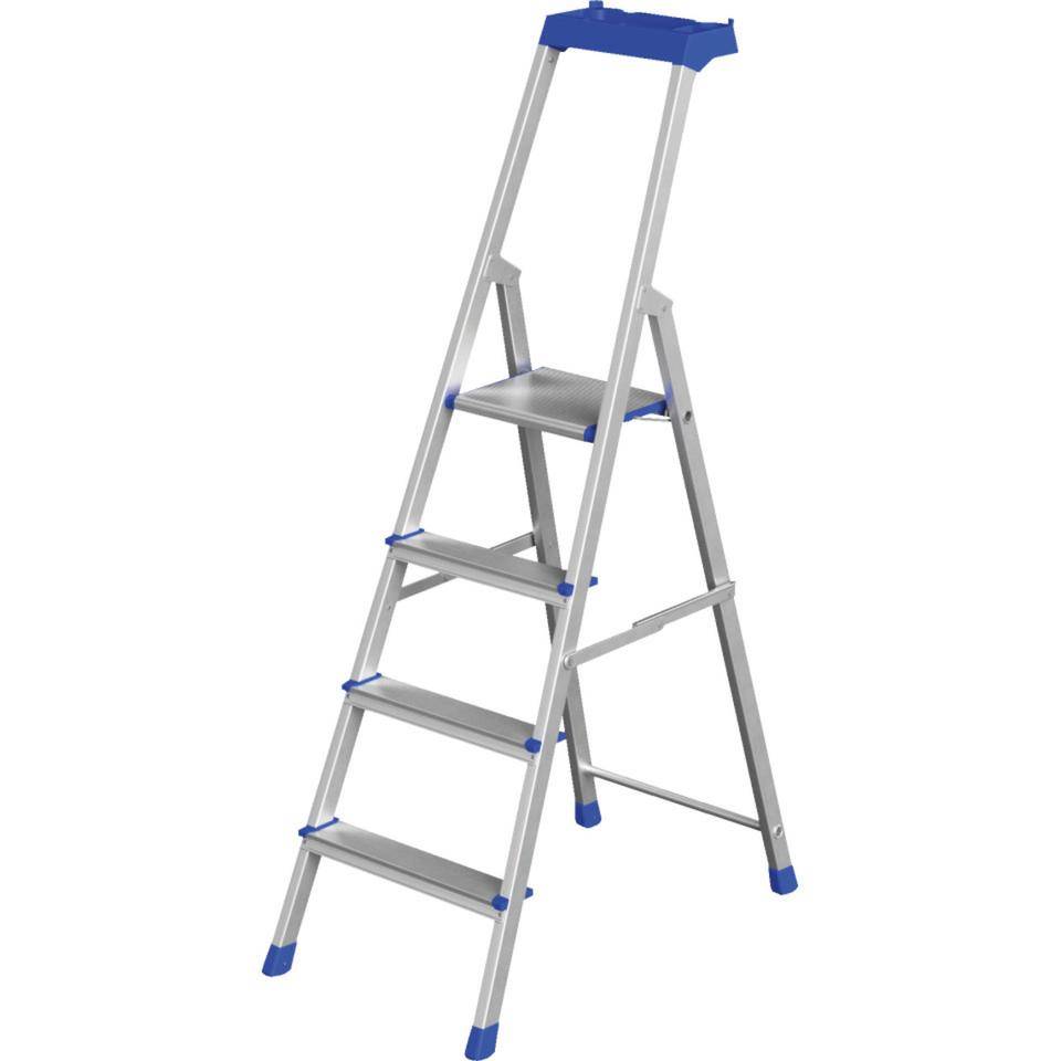 WERNER® Stufen-Stehleiter PRO SMART, 4 Stufen, Aluminium, AH 2,99m, 6kg