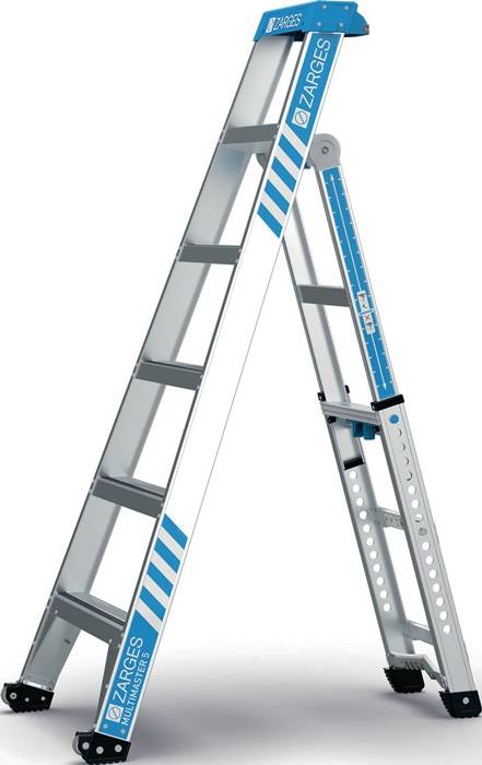 Teleskop-Kombileiter Multimaster 5 Alu.Stufen 5 max.Gesamtbelastung 150kg ZARGES