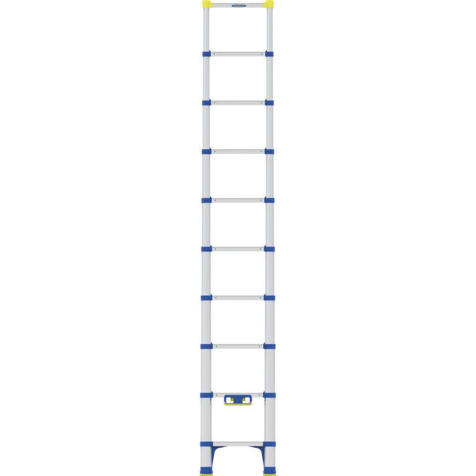 WERNER® Teleskopleiter, EN 131-6, Aluminium, 2,9m, Arbeitshöhe 3,67m, 9,4kg
