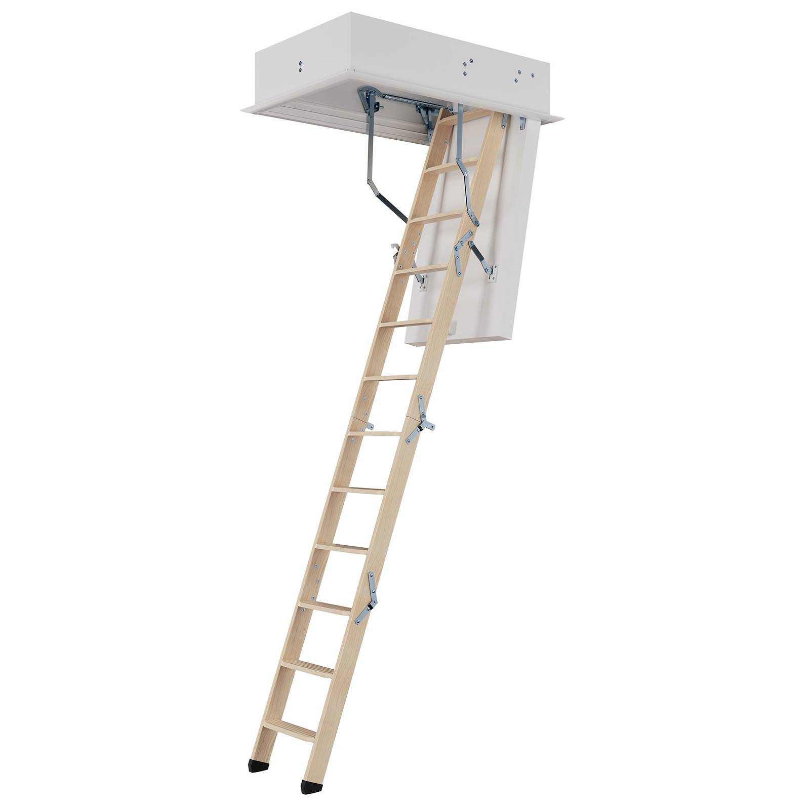 Dolle Bodentreppe clickFIX® 4-teilig bis 274cm Raumhöhe mit U-Wert 0,49 Deckenöffnung 110x60cm