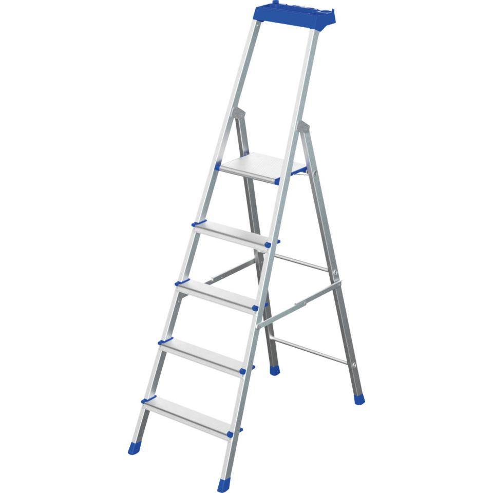 WERNER® Stufen-Stehleiter PRO SMART, 5 Stufen, Aluminium, AH 3,24m, 7kg
