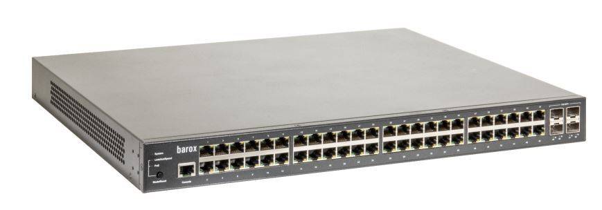 Barox barox RY-LGSPTR28-52, Switche für 19"- und Tischmontage mit Management, 48X10/100/1000TX, RJ45, 4x1/10G SFP+, 4SF