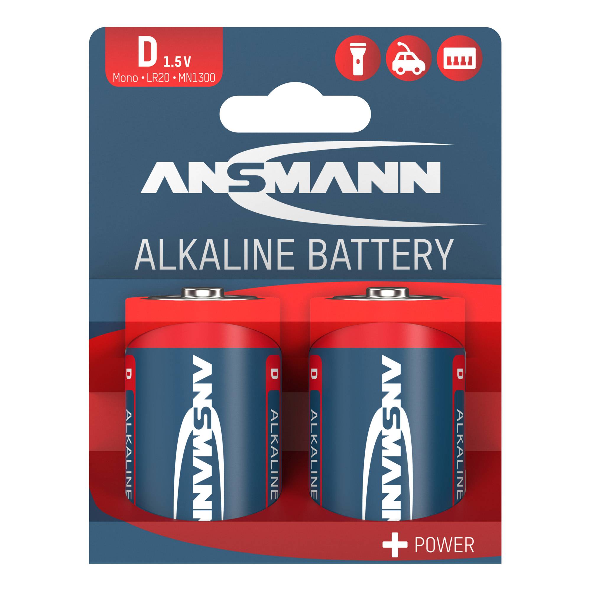 ANSMANN RED LINE - Batterie 2 x D - Alkalisch