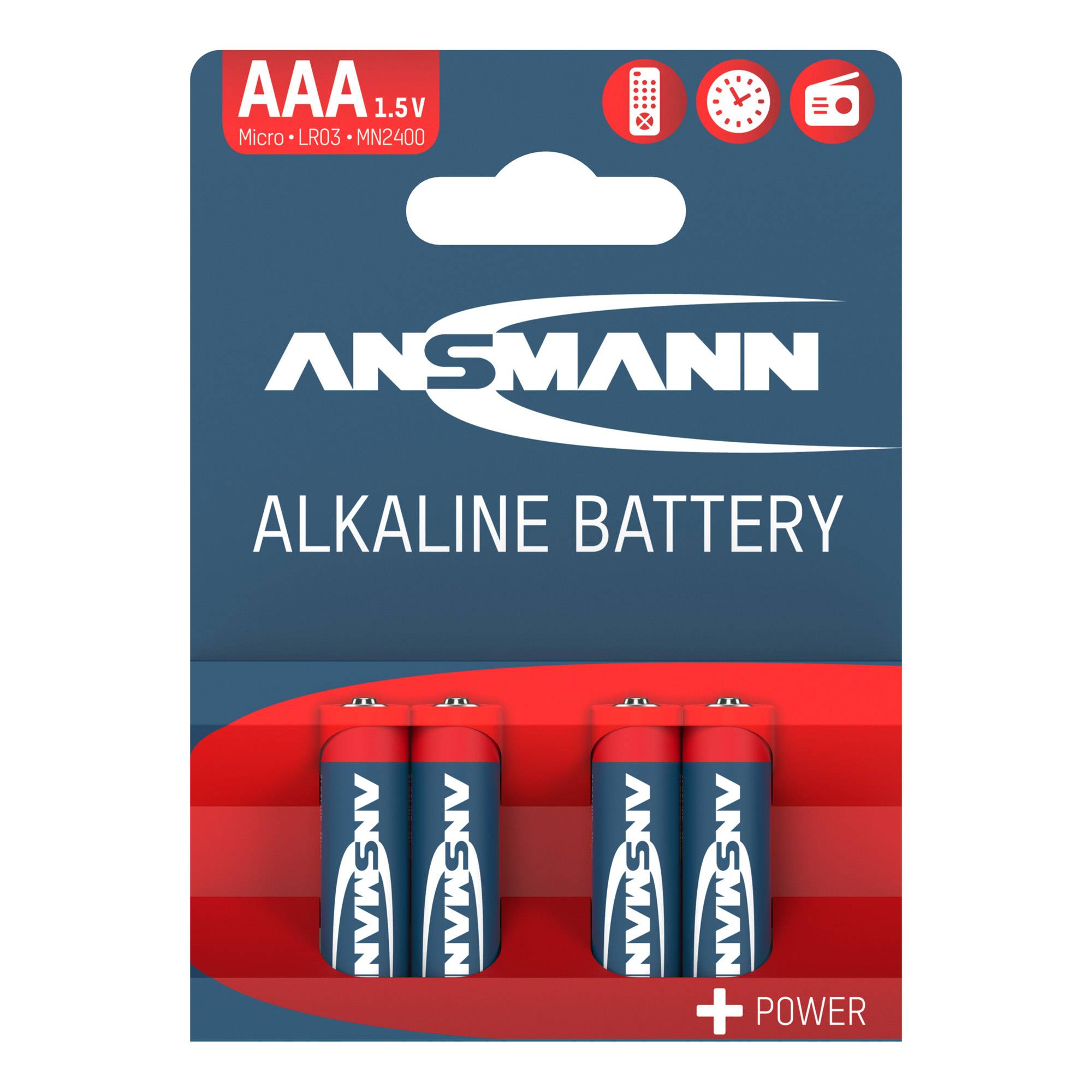 ANSMANN Micro - Batterie 4 x AAA - Alkalisch