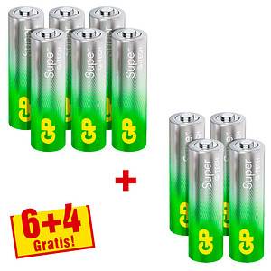 GP Battery 6+4 GP Super Alkaline 1,5V AAA Micro LR03 GPSUP24A997C10