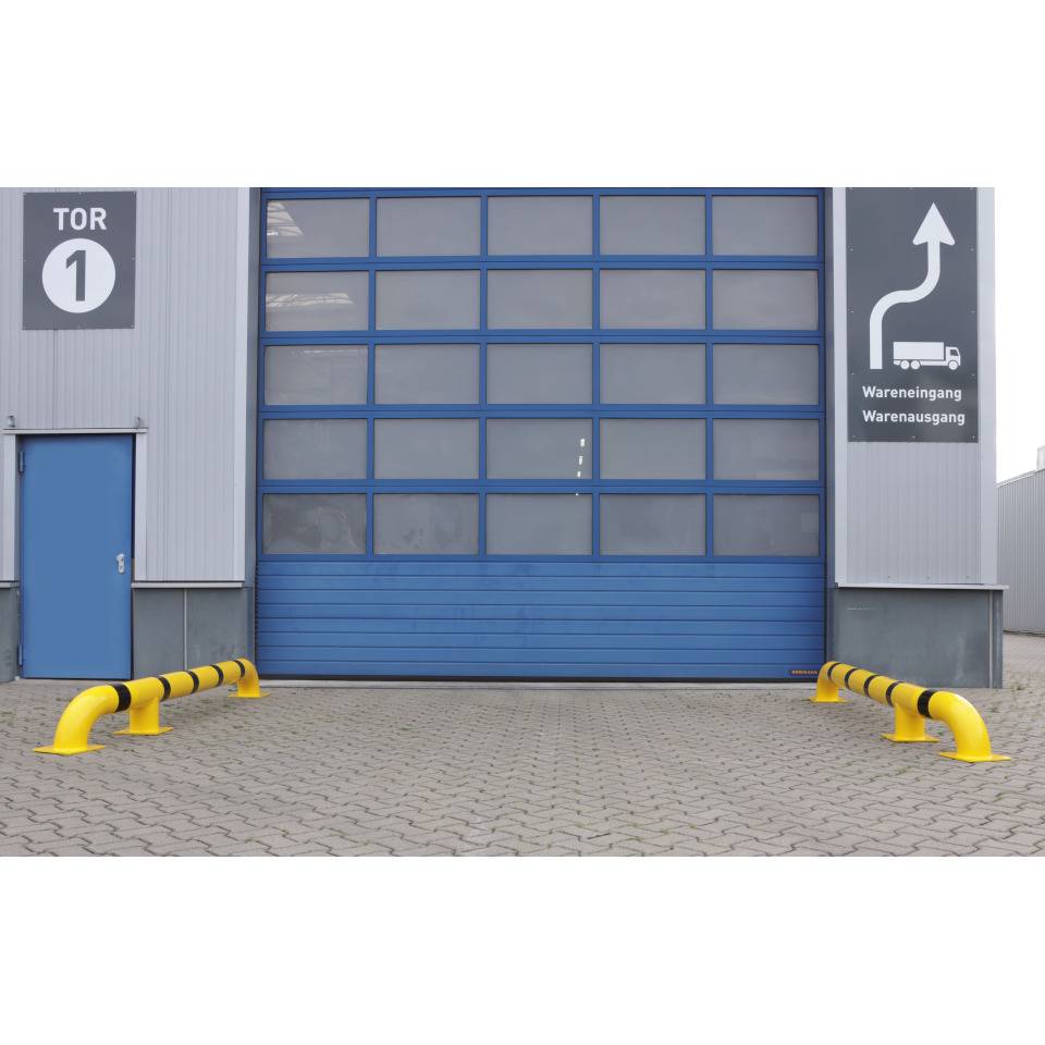 K.57 LKW Einfahrhilfe MODUL rechts,Winkel u.Gerade,Aufdüb.,gelb,Stahl,2800x315mm