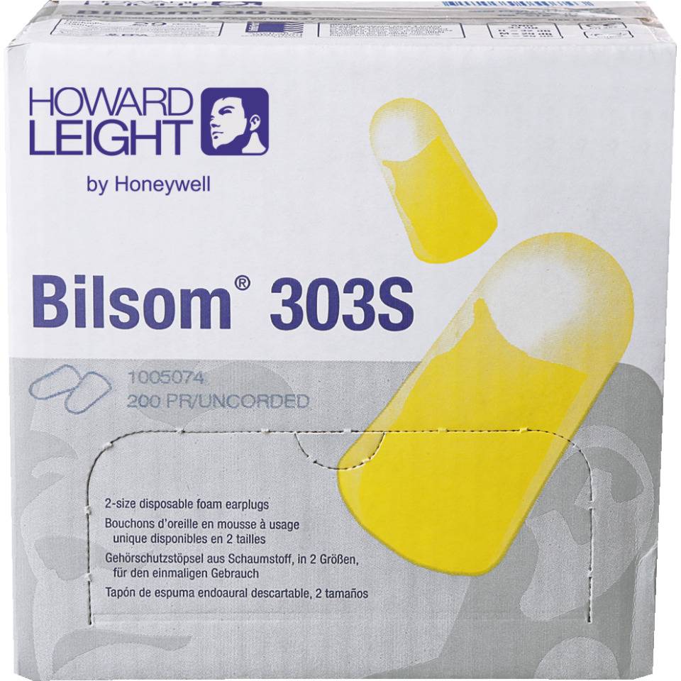 HOWARD LEIGHT Gehörschutzstöpsel 303 S, Kat.III, gelb, 200 Tüten à 1 Paar/VE