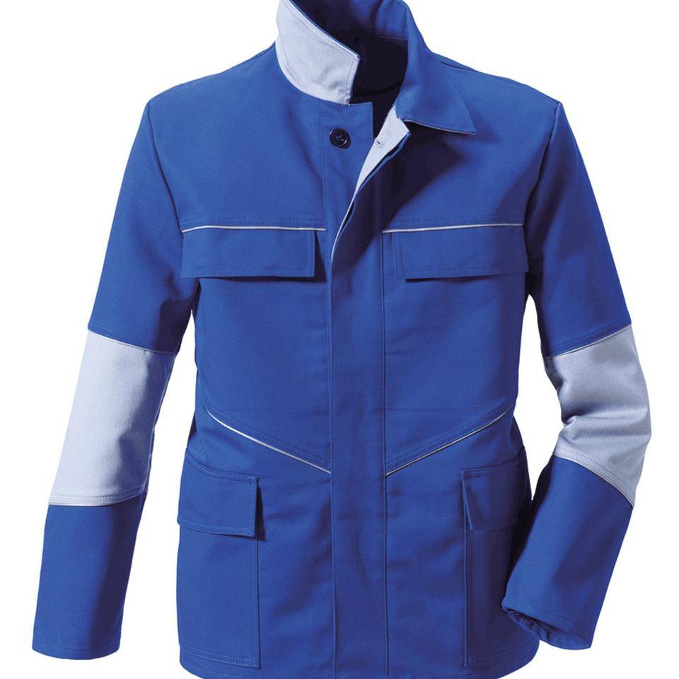 rofa Jacke, störlichtbogengeprüft, kornblau/hellgrau, Mischgewebe, Größe 52