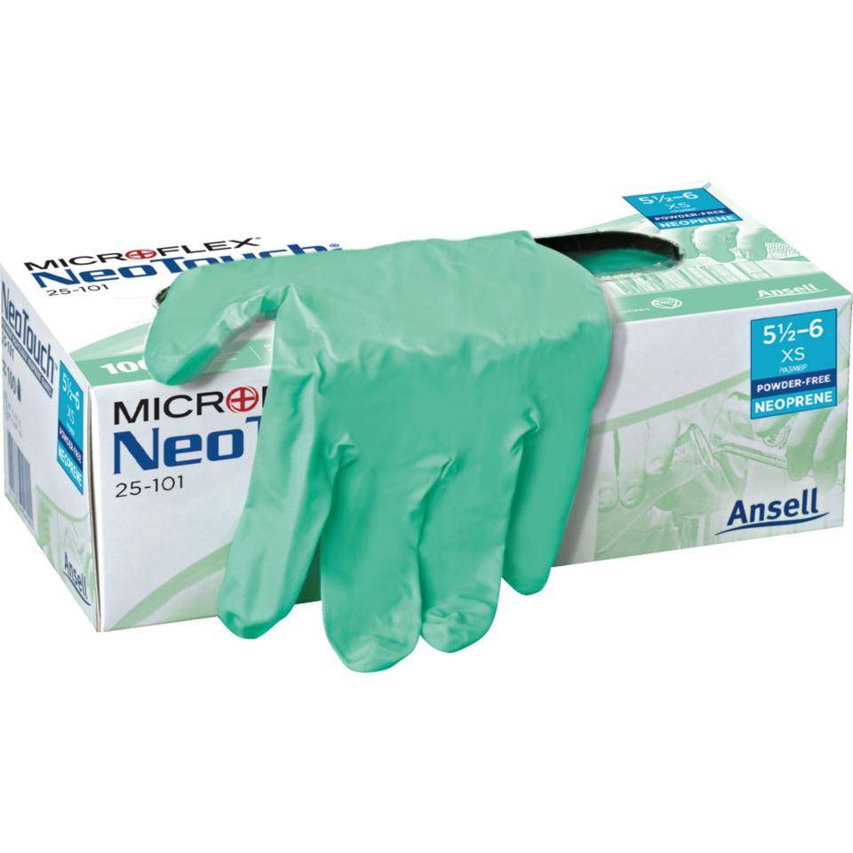 Ansell Mikroflex® NeoTouch® Handschuh 25-101, Kat.III, 240mm, Größe 7,5-8, 100/VE