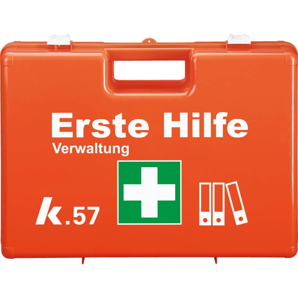 K.57 Erste-Hilfe-Koffer Classic Plus Verwaltung, leuchtorange, 430x305x150mm