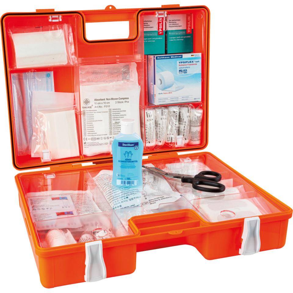K.57 Erste-Hilfe-Koffer Classic Plus Verwaltung, leuchtorange, 430x305x150mm