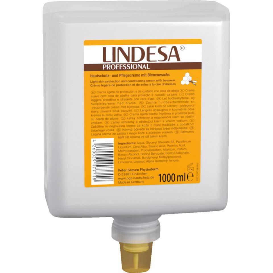 LINDESA® Hautschutzcreme PROFESSIONAL, parfümiert, 1000ml/Neptunflasche