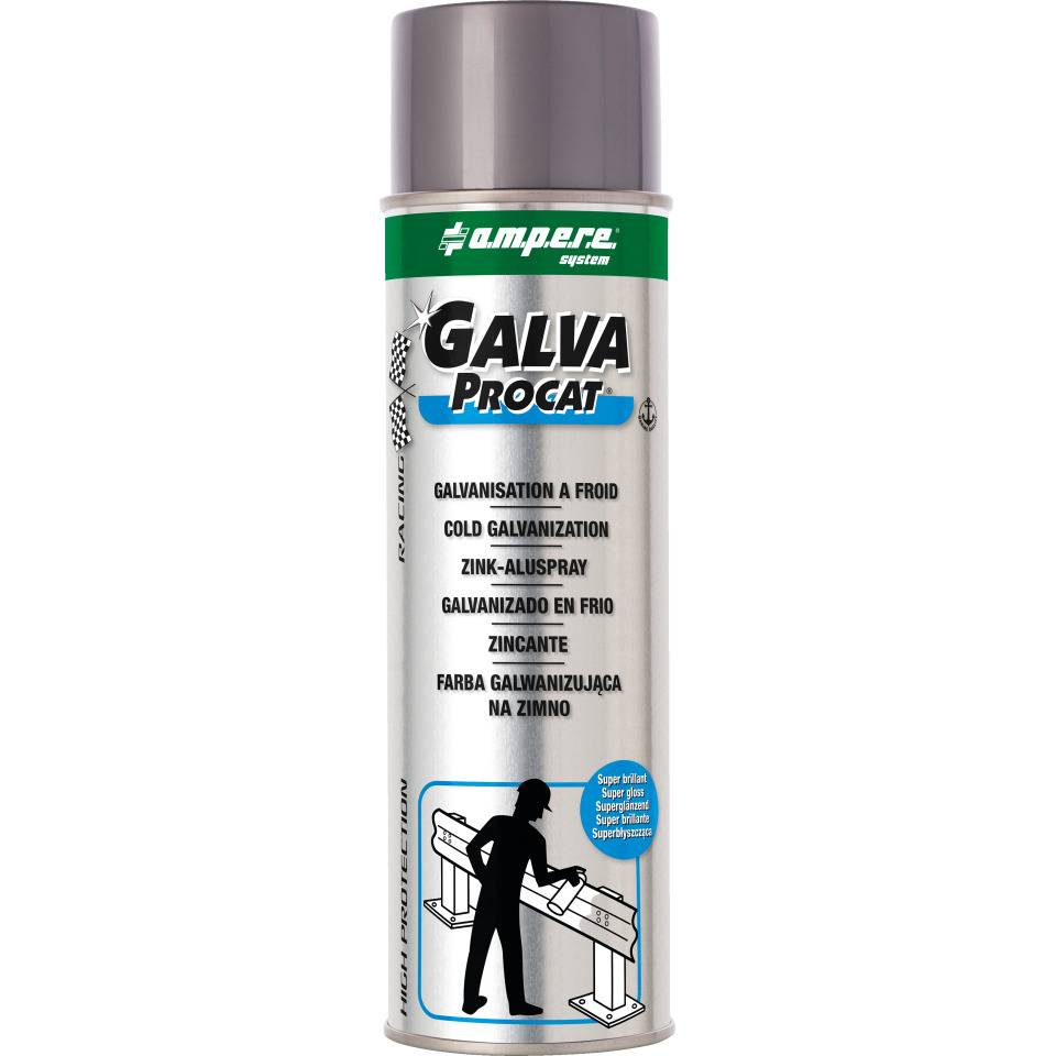 A.M.P.E.R.E. Zinkspray GALVA PROCAT®, superglänzend, 500ml/Sprayflasche