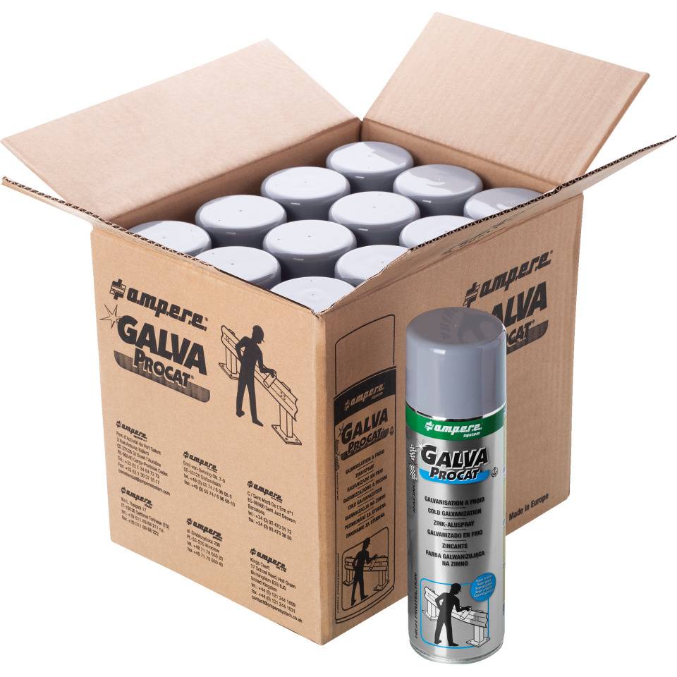 A.M.P.E.R.E. Zinkspray GALVA PROCAT®, superglänzend, 500ml/Sprayflasche
