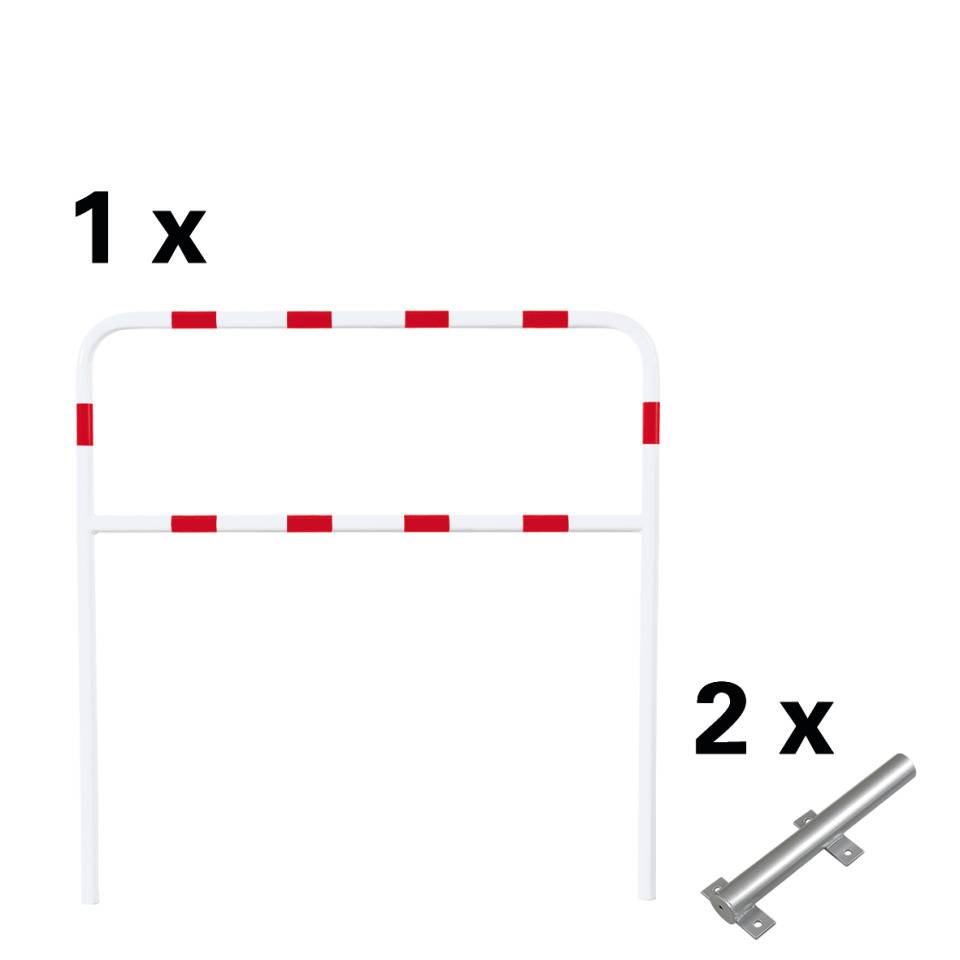 K.57 Laderampenschutzbügel,rot/weiß,feuerverzinkter Stahl,1400x1500mm